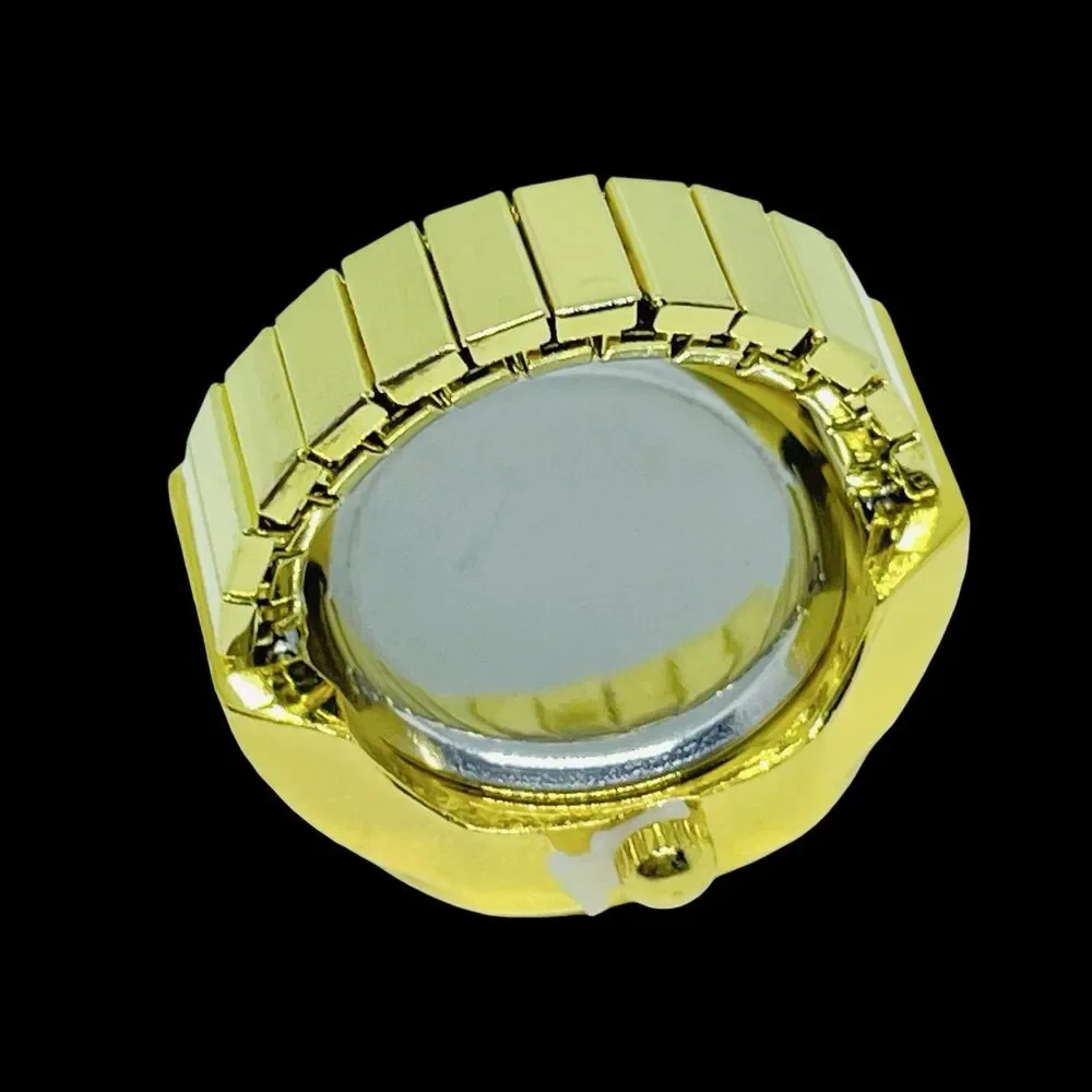 BOZHI Ring Watch Gold Design With Crystals New